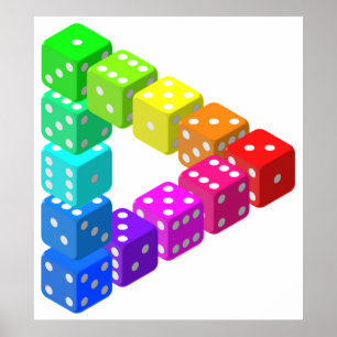 Poster Impossible Dice Triangle