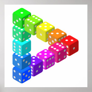Poster Impossible Dice Triangle