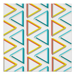 Poster Impossible triangles geek motif