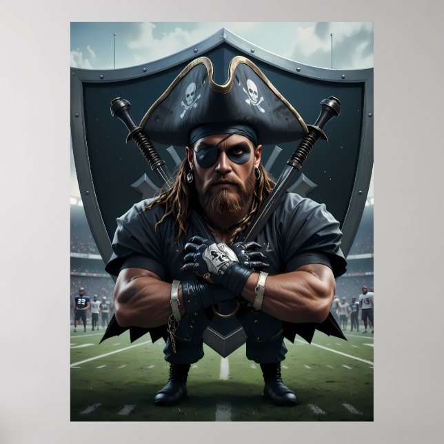 Poster Impresión de Arte de Olas Retro Vibrantes - Diseño (Devant)