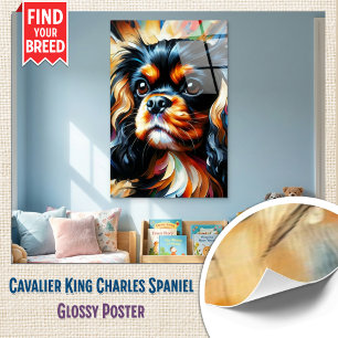 Poster Impression acrylique de chien Cavalier King Charle