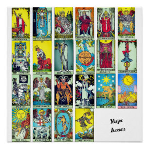 Poster Impression Acrylique du Tarot Arcana Majeur