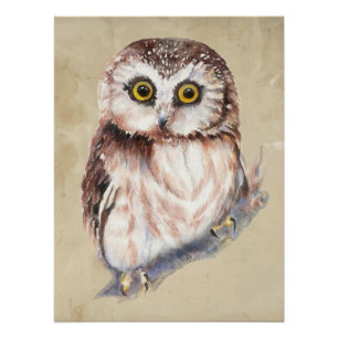 Poster Impression d'art aquarelle minimaliste pour les am