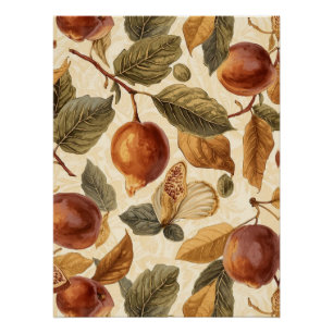 Poster Impression d'art Feuilles de Figuier et Prunes Lux