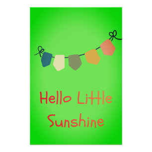 Poster Impression d'art mural de nurserie Hello Little Su