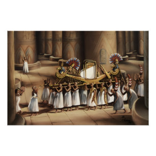 Poster Impression d'art sacré de procession égyptienne an