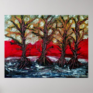Poster Impression de "Four Trees" par Mahri Shelto