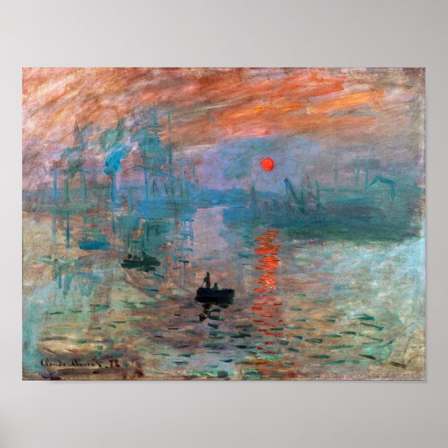 Poster Impression, lever du soleil | CLAUDE MONET | (Devant)