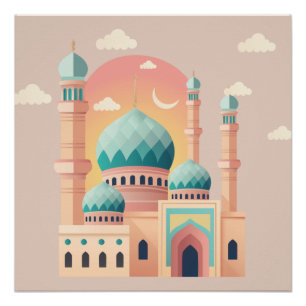 Poster Impression murale de célébration de Ramadan 