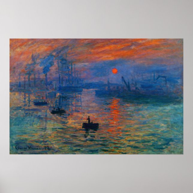 Poster Impression, soleil levant de Claude Monet (Devant)