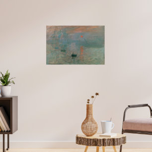 Poster Impression, Soleil levant, peinture célèbre,