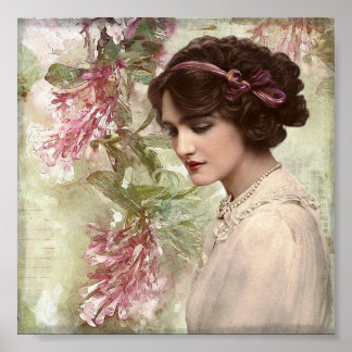 Poster, Impression Vintage, Belle Dame