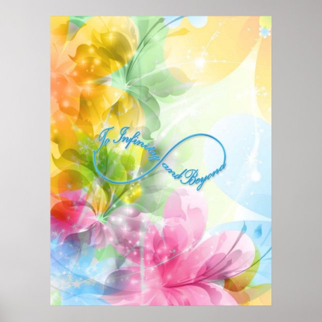 Poster Impressionnant symbole Infinity "À l'infini et au- (Devant)