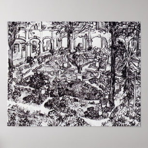 Poster Impressionnisme Vincent Van Gogh Garten des Hospit