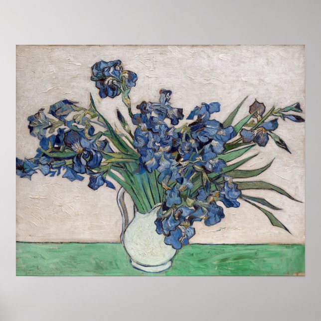 Poster Impressionnisme Vincent Van Gogh Irises Fameux Vis (Devant)