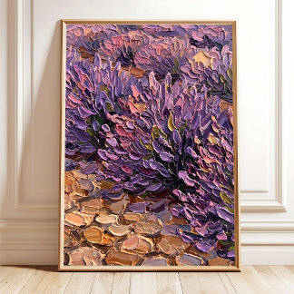 Poster Impressionniste Village toscan sur toile