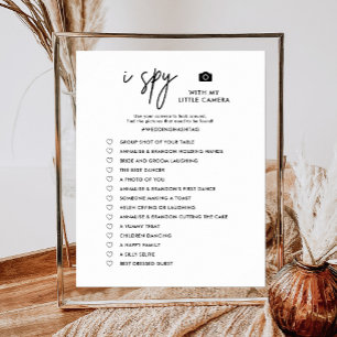 Poster Imprimable Minimaliste I Spy Mariage Photo Hunt Ga