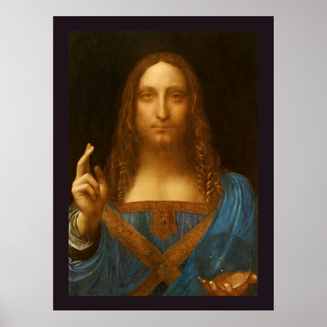 POSTER IMPRIMANTE D'ART FINE SALVATOR MUNDI (Devant)