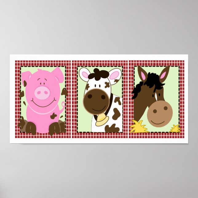 POSTER IMPRIMANTES ARTISANALES DE LA FERME ENSEMBLE DE 3 (Devant)
