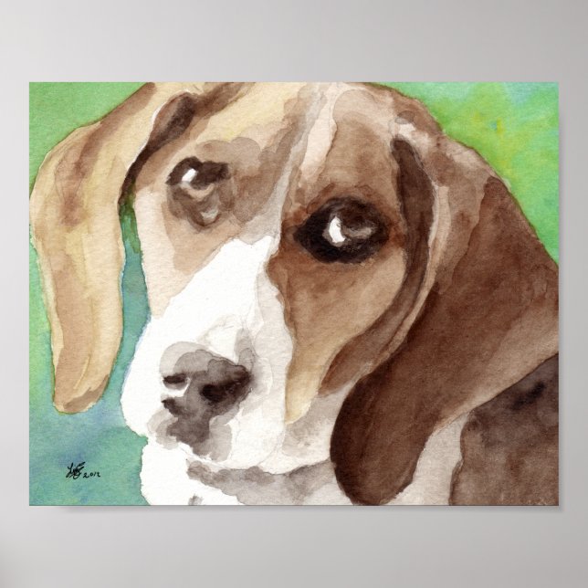 Poster Imprimantes d'art beagle (Devant)