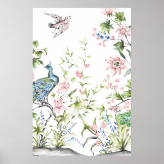 Poster Imprimantes d'art de Chinoiserie blanche | 24 par