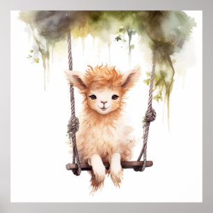 Poster Imprimantes pour bébé animal pour pépinière, affic