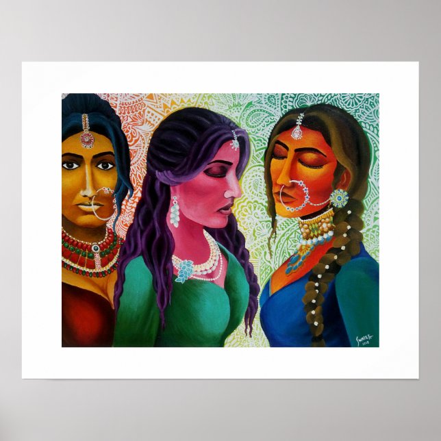 Poster Imprimations indiennes de Brides (Devant)