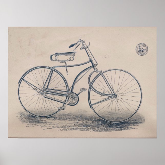 Poster Imprimé 1890 Vintage Bicycle Magazine (Devant)