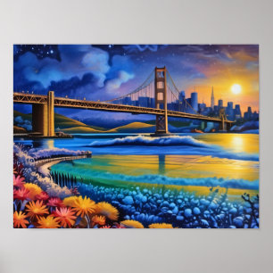 Poster Imprimé à San Francisco, papier d'affiche de valeu