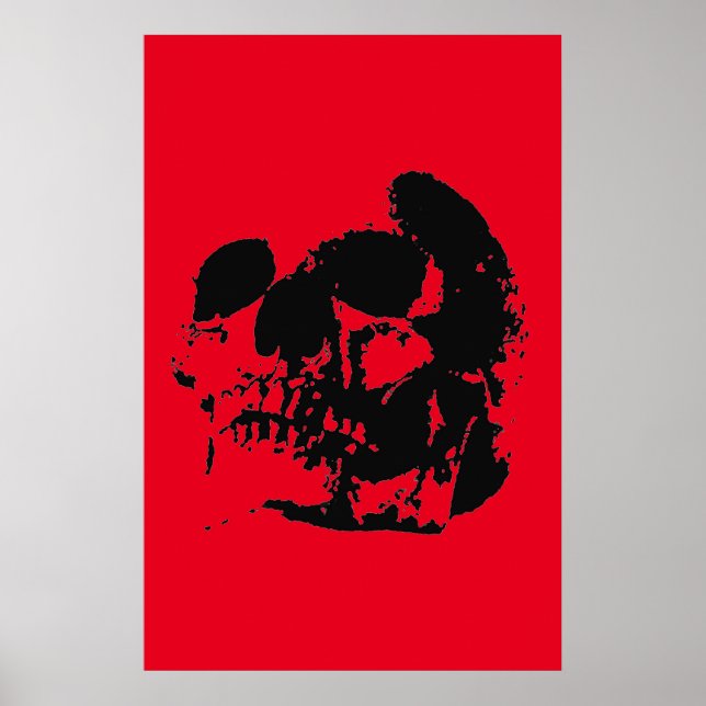 Poster imprimé - Black & Red Pop Art (Devant)