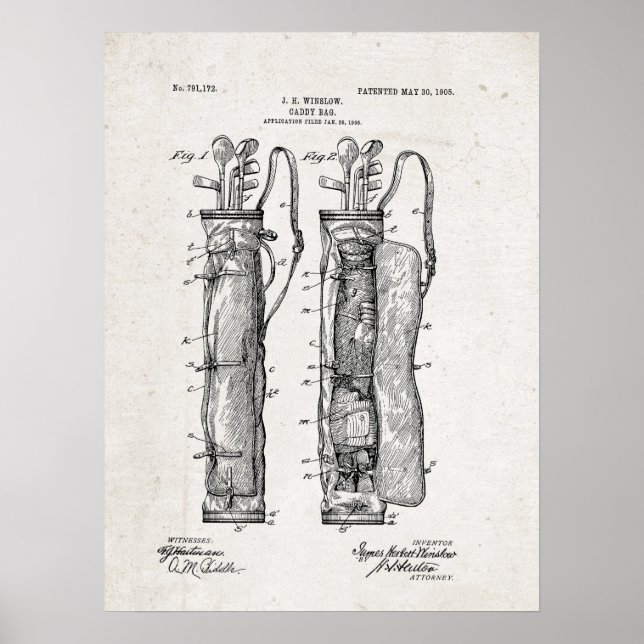 Poster imprimé Caddy Bag (Devant)