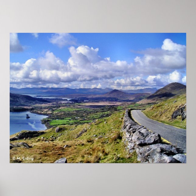 Poster Imprimé Chemin de montagne irlandais (Devant)