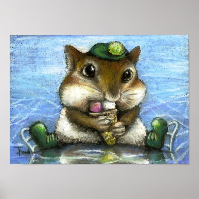 Poster imprimé chipmunk (Devant)