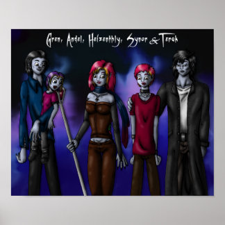 Poster Imprimé cinq Vampires