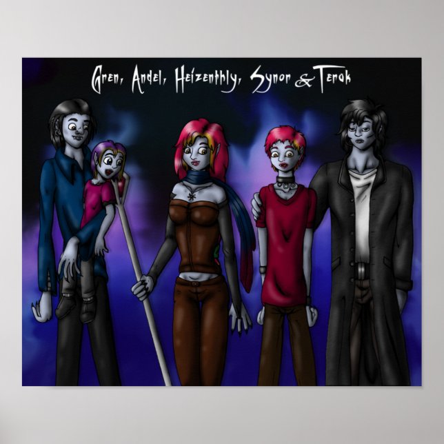 Poster Imprimé cinq Vampires (Devant)