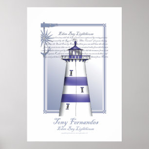 Poster imprimé d'art phare no 5, tony fernandes