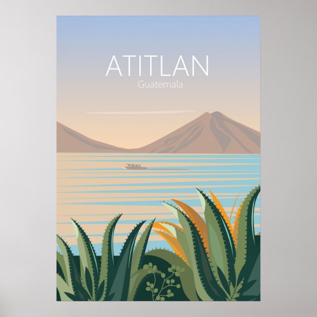 Poster imprimé de l'affiche de voyage du Guatemala vintag (Devant)