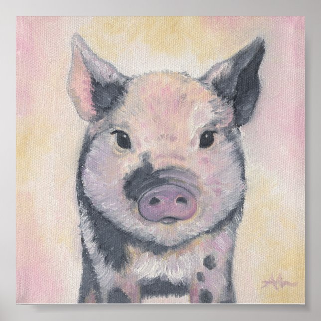 Poster imprimé de Toby the Piglet (Devant)