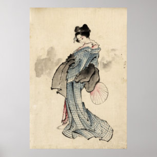 Poster Imprimé femme japonaise