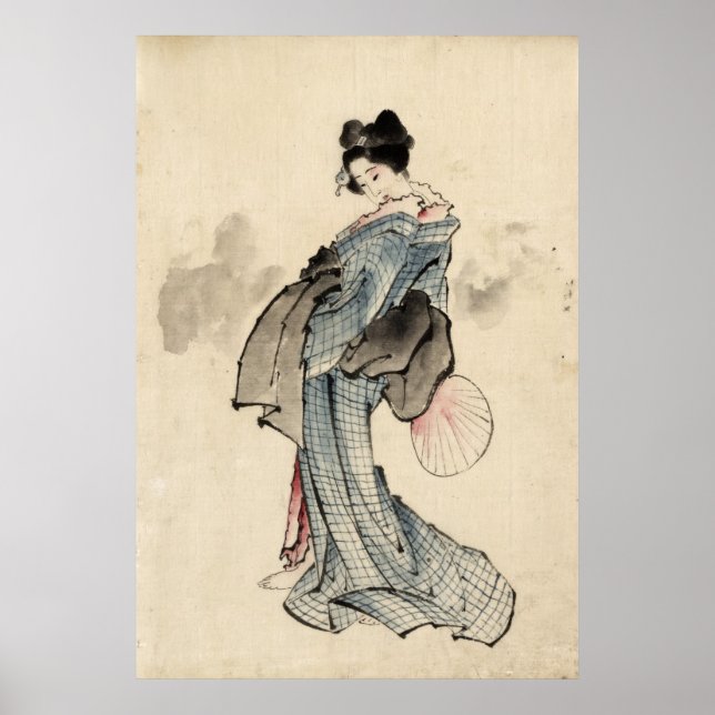 Poster Imprimé femme japonaise (Devant)