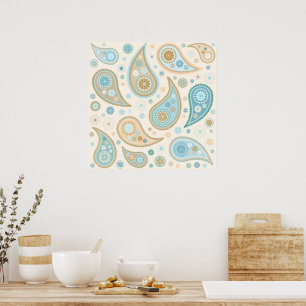 Poster Imprimé funky Paisley