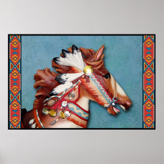 Poster Imprimé Indian Pony Head