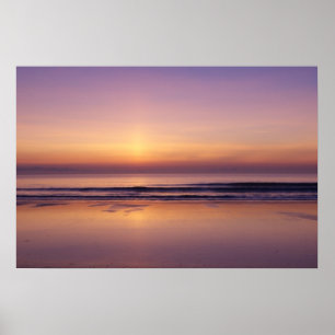 Poster Imprimé photo en couleur du soleil de la plage d'O