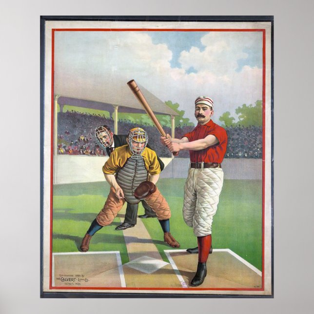 Poster Imprimé Sport Vintage de baseball (Devant)