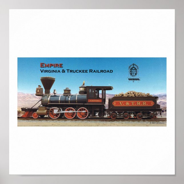 Poster Imprimé Virginia and Truckee Railroad Engine Empir (Devant)