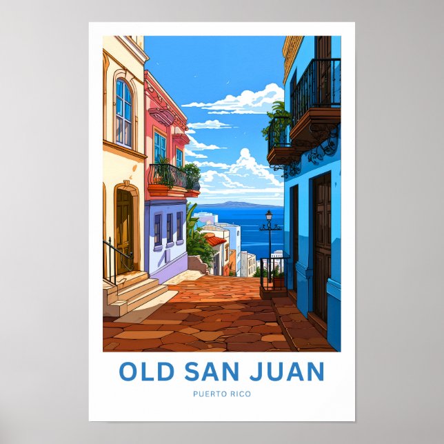 Poster Imprimé Voyage San Juan Porto Rico (Devant)