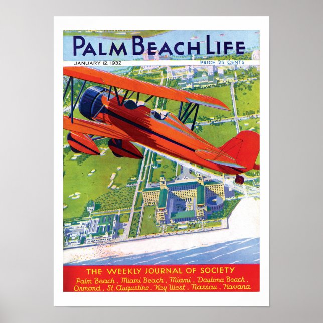 Poster Imprimée Palm Beach Life #1 (Devant)