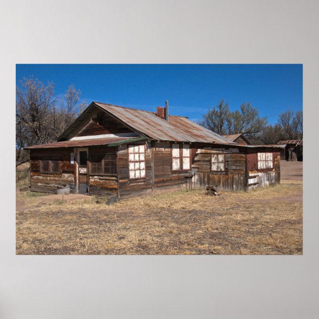 Poster Imprimer : Ancienne maison en bois (Devant)