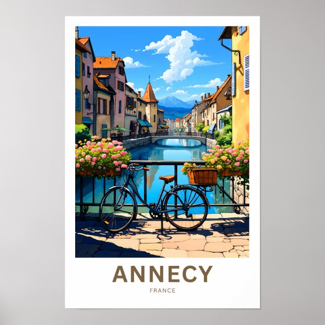 Poster Imprimer Annecy France Travel (Devant)