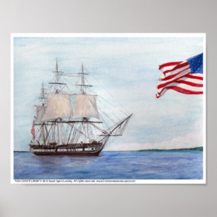 POSTER IMPRIMER ART CONSTITUTION USS